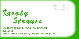 karoly strauss business card